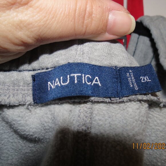 Men's 2X Nautica Grey Sweatpants - Picture 2 of 6